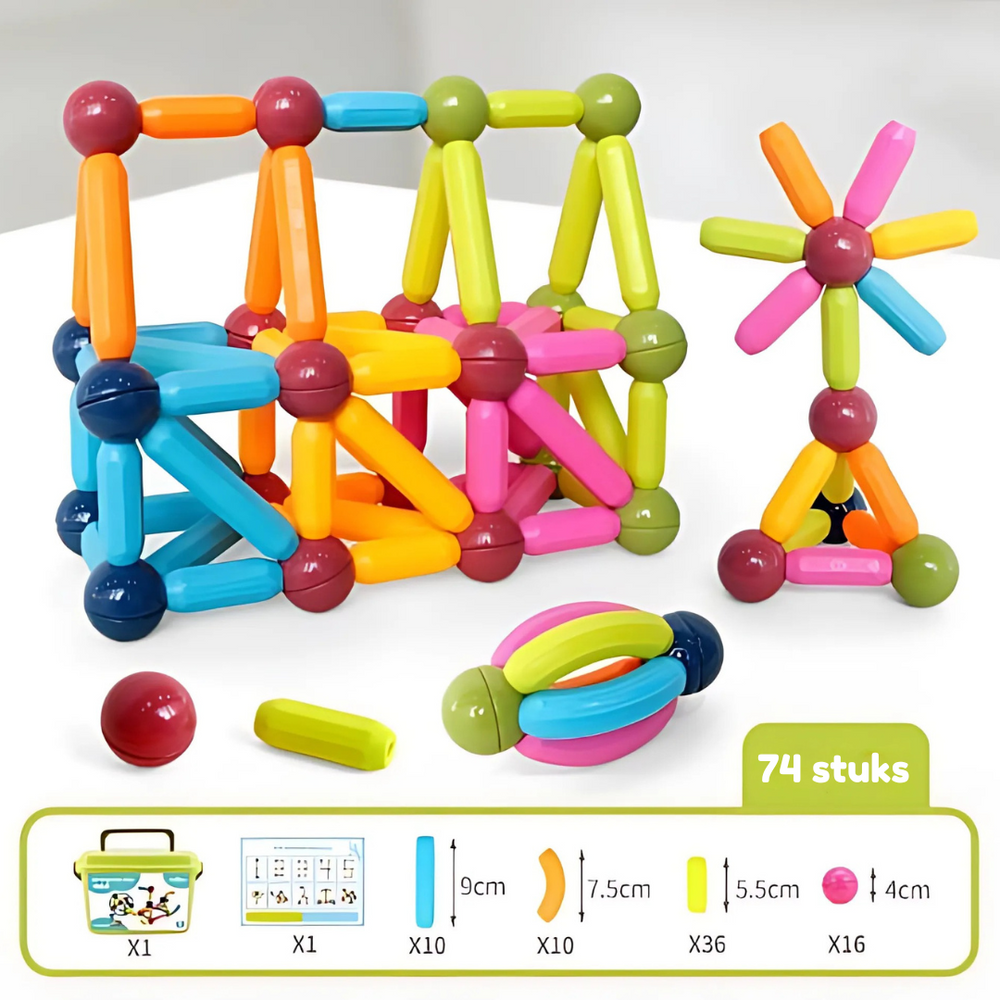 Magnetische Bouwset Kinderen | Veilig & Educatief Speelgoed 3-12 Jaar | Creatief STEM Spel