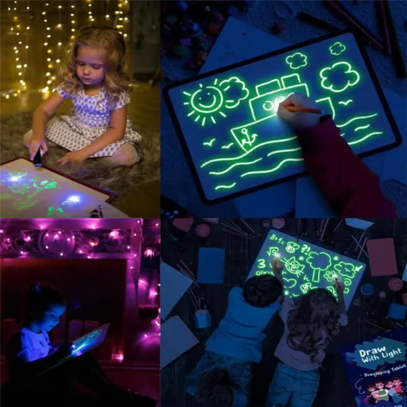 Kidvanta Play LumiDraw Tekentablet voor Kinderen – Herbruikbaar Educatief Tekenbord vanaf 2 Jaar