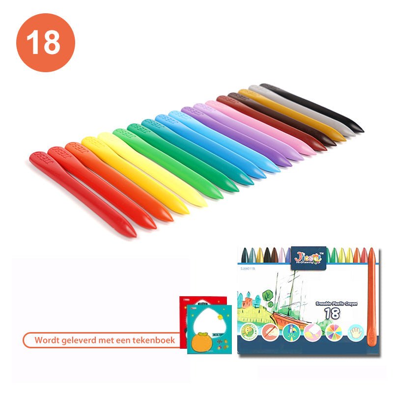 EcoCrayons Natuurlijke Wasco Krijtjes – Milieuvriendelijke Kleuren Set