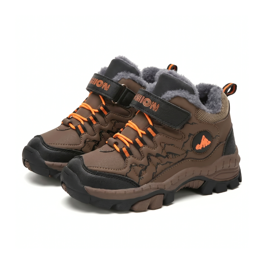 Kinderwandelschoenen waterdicht leer gevoerd – antislipzool, jongens en meisjes | winterschoenen