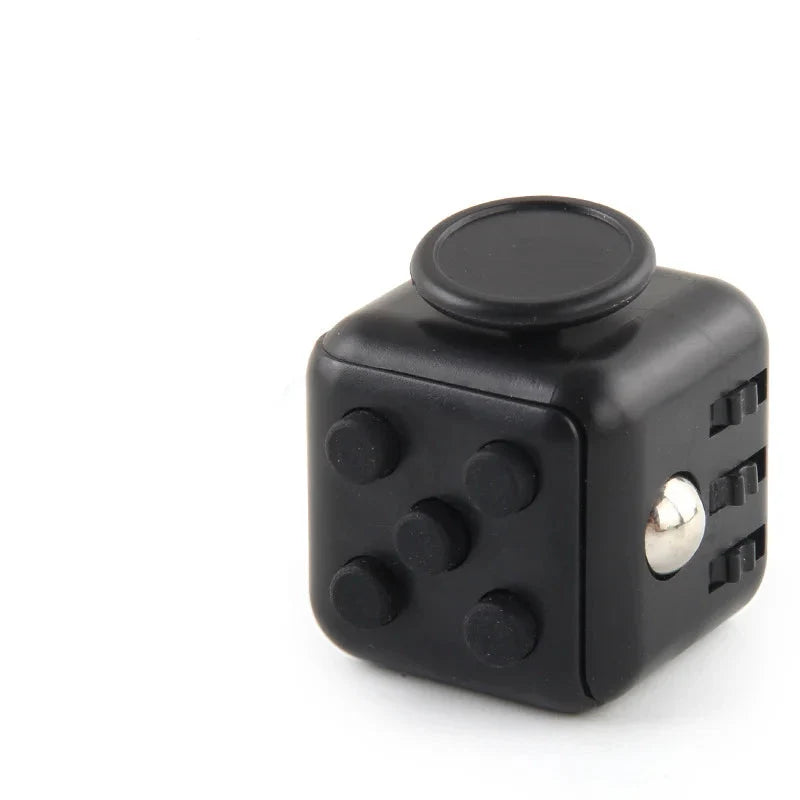 Fidget cube met 6 tactiele zijden – stille klikknoppen, stalen rolbal, zakformaat | fidgetkubus