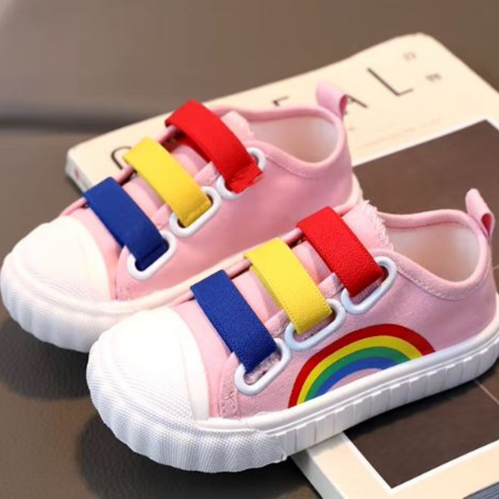 Regenboog Kindersneakers – Ademend & Antislip | Unisex Speelschoenen