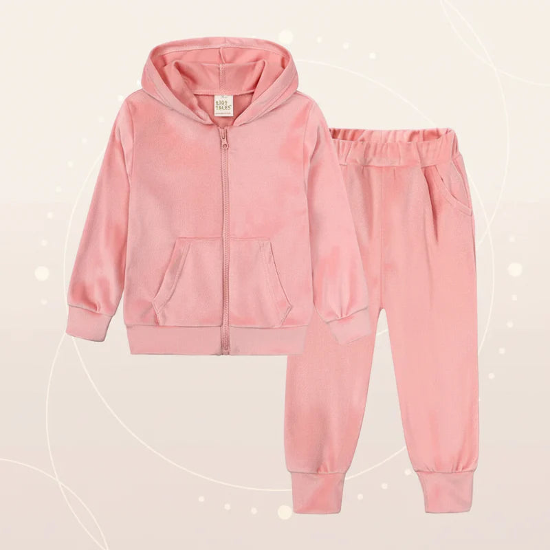 CozyTrail Kids Velvet Tracksuit – Warm & Comfortable Training Set for Children