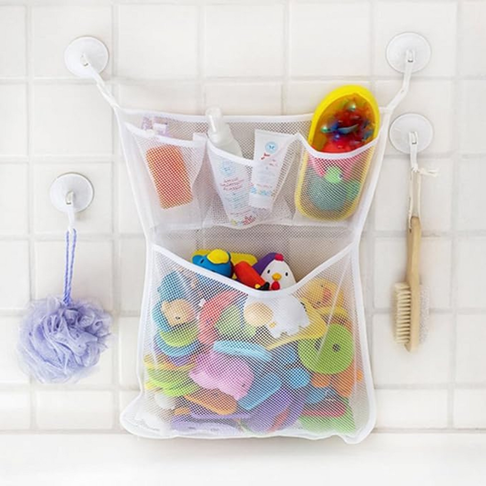 Bad Opbergnet voor Speelgoed – Sterk & Schimmelvrij – Met Zuignappen – Groot Formaat – Ideaal voor Kinderen & Badkamer