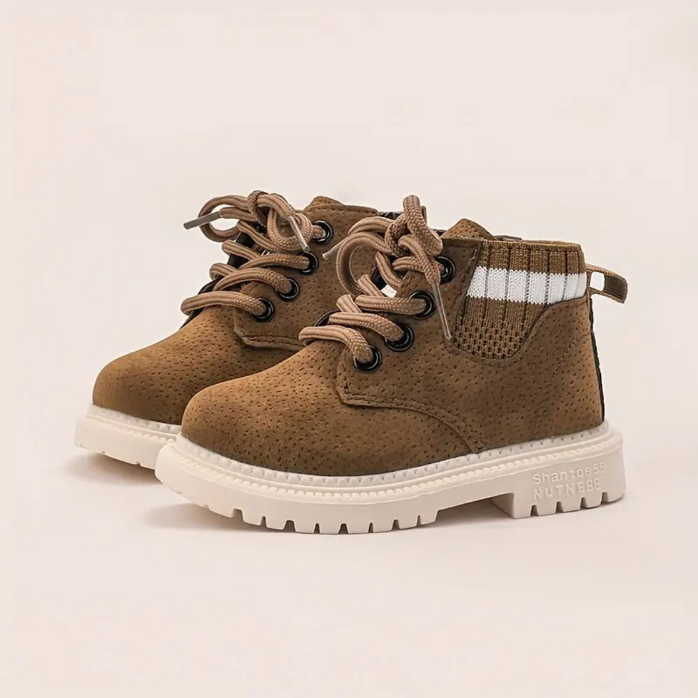 Comfy Timber Sneakers Jongens – Warme Winterlaarzen met Anti-Slip Zool en Stevige Veters voor Buitenspelen & School