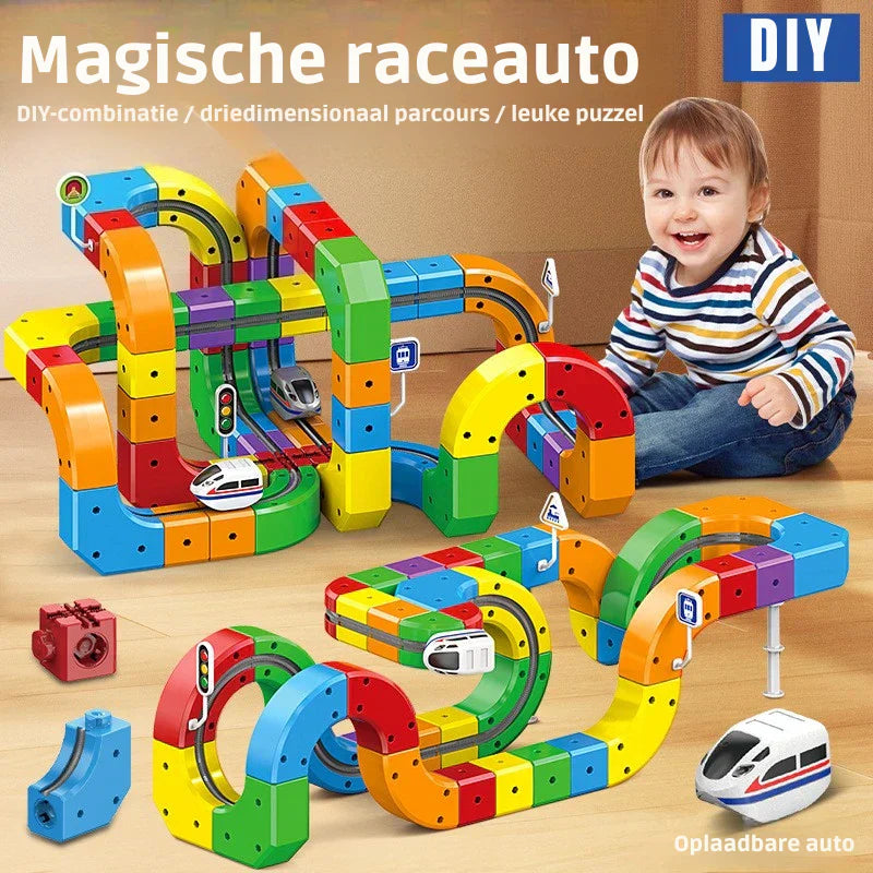 Playvero BuildSphere – Magnetisch Bouw- en Railsysteem voor Creatief en Educatief Speelplezier