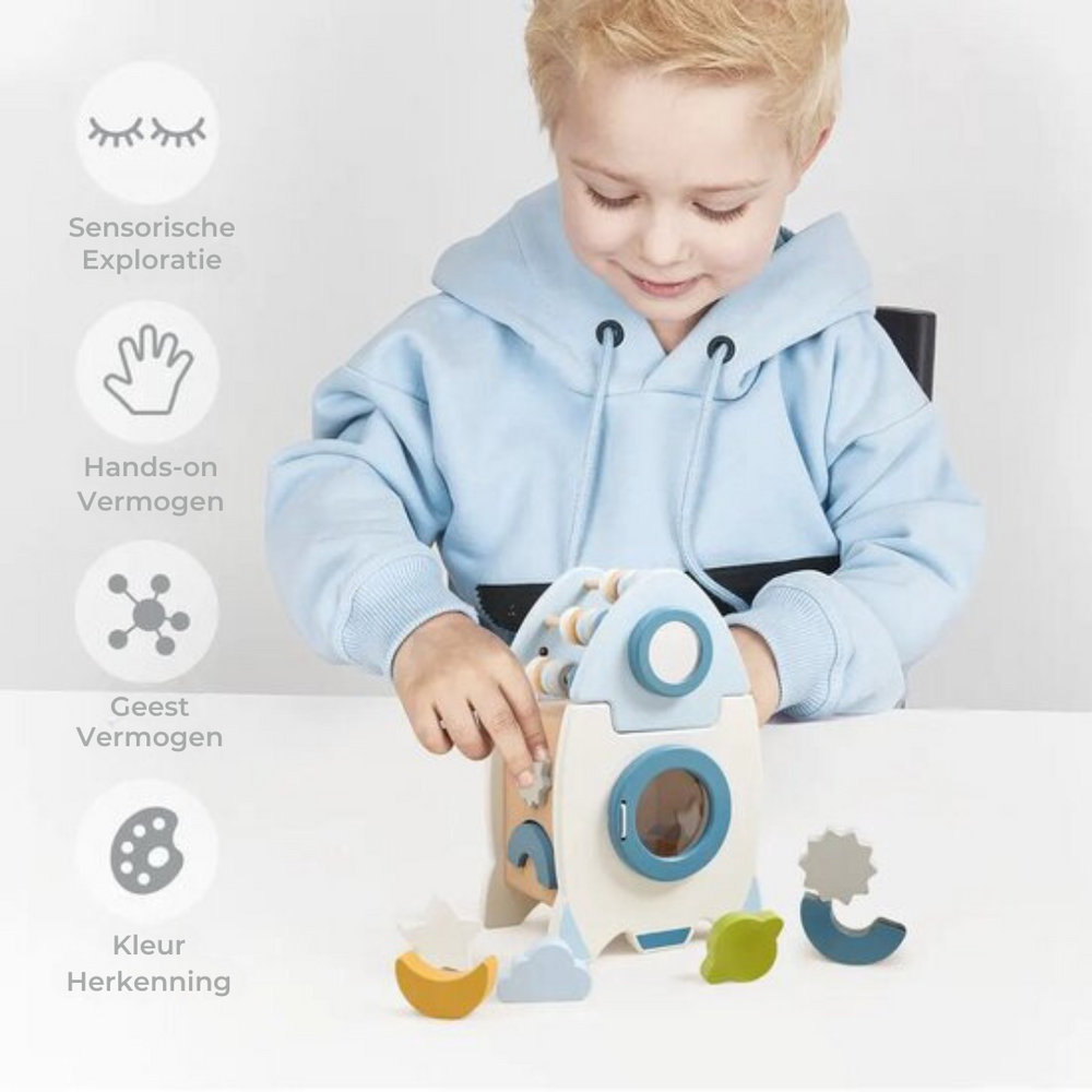 Educatief Houten Ruimte Blokkenspel | SpaceBuild Creatief & Montessori Speelgoed