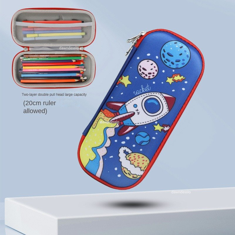 GalaxyPouch 3D Etui – Ruim School Etui voor Kinderen met Uniek Ruimtedesign
