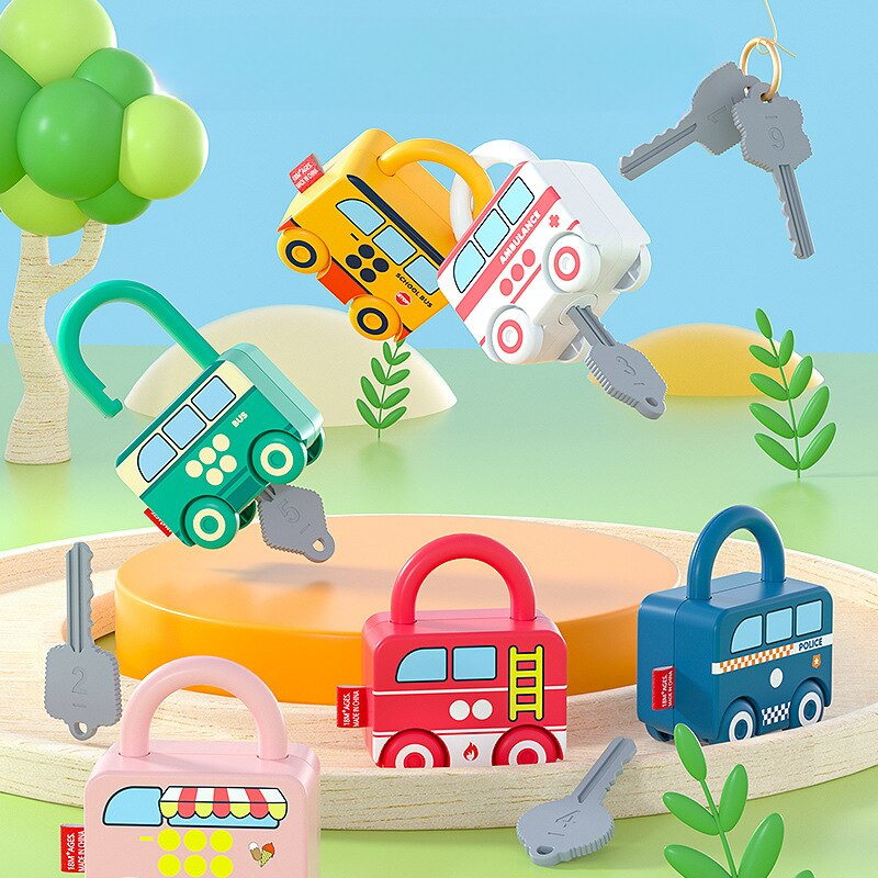 Educatieve Sleutel- en Sloten Set – Stimuleert Motoriek & Cognitief Denken voor Peuters 2+