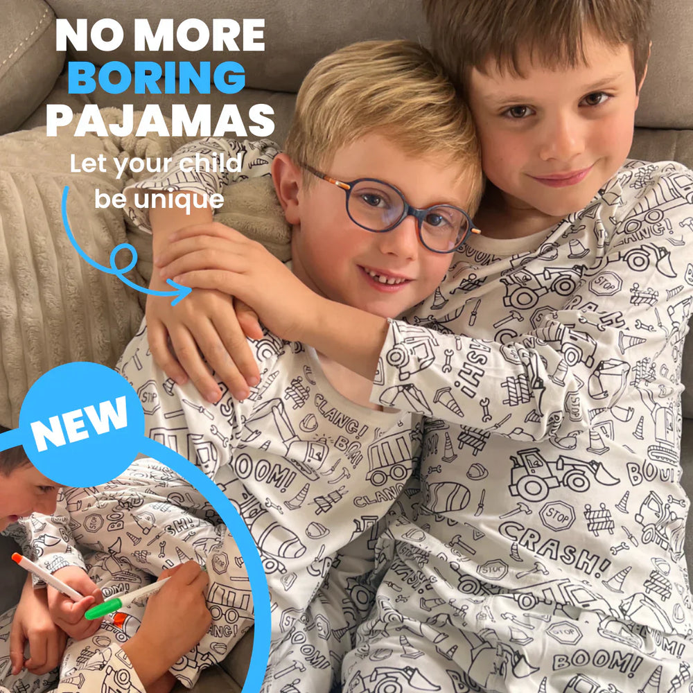Inkleurbare Kinderpyjama – Personaliseerbare Slaapset van Zacht, Ademend Materiaal