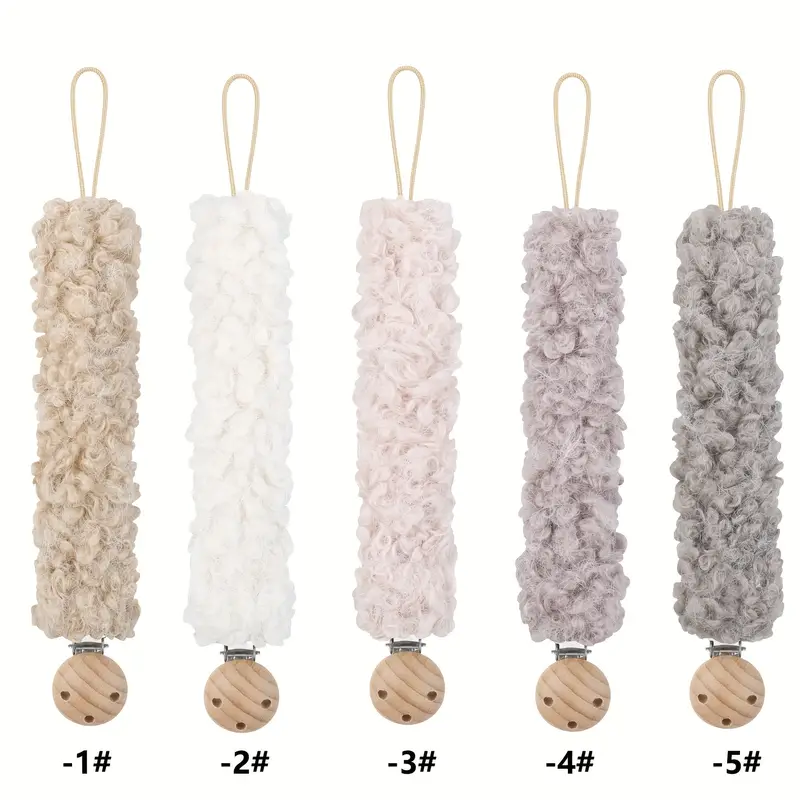 Cozy Teddy Speenkoord – Veilig, Pluche Baby Speenhouder met Houten Clip voor Peuters