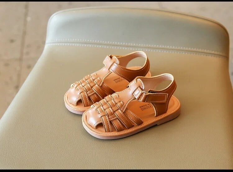 Geweven Kindersandalen – Maat 21-29 | Lichtgewicht & Ademend | Klittenband & Antislipzool