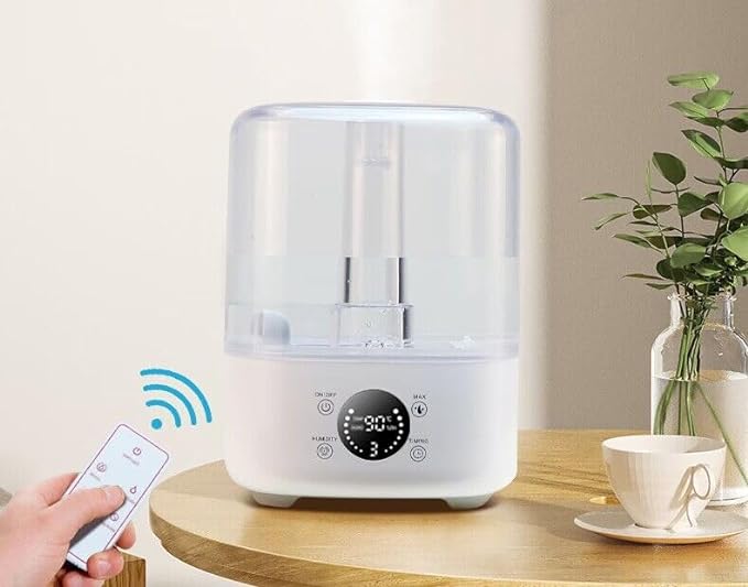 FreshMist Smart Humidifier – 5L Ultrasone Luchtbevochtiger met App, Essentiële Oliën & Babyveilig