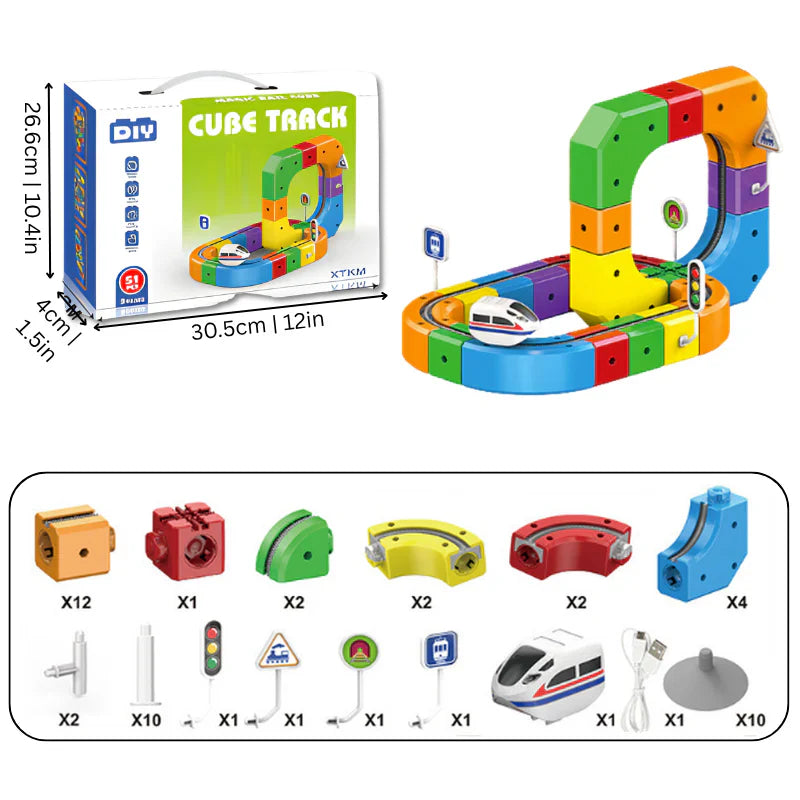 Playvero BuildSphere – Magnetisch Bouw- en Railsysteem voor Creatief en Educatief Speelplezier