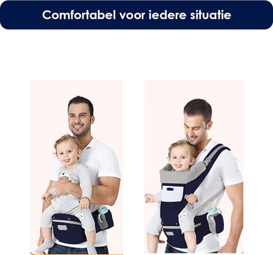 Unisex Baby Draagzak Grijs 6-in-1 Verstelbaar Comfortabel Katoen-More For Mini