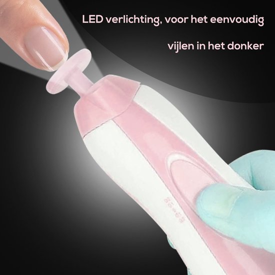SafeCare Baby Nagelvijlset – Elektrisch, Veilig en Geruisloos Vijlen voor Baby’s