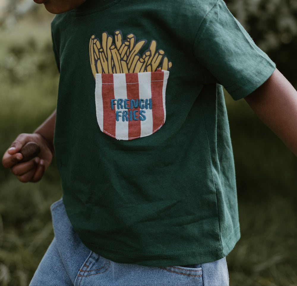 Kindershirt French Fries 0-8 Jaar – Zacht Katoen & Speelse Slogan | Comfortabel & Stijlvol