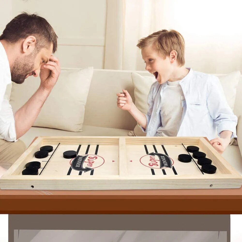 SlingMaster Houten Tafelspel – Snel Behendigheidsspel voor Kinderen & Gezinnen