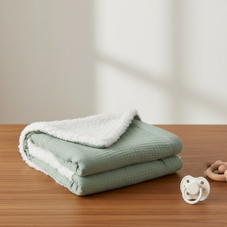 Avelino Kids LumaNest 4-in-1 Inbakerdoek – Ademend & Zachte Babydeken voor Pasgeboren Baby’s