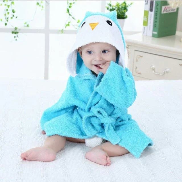 Baby Badjas met Capuchon – Zachte Badponcho met Dierendesign