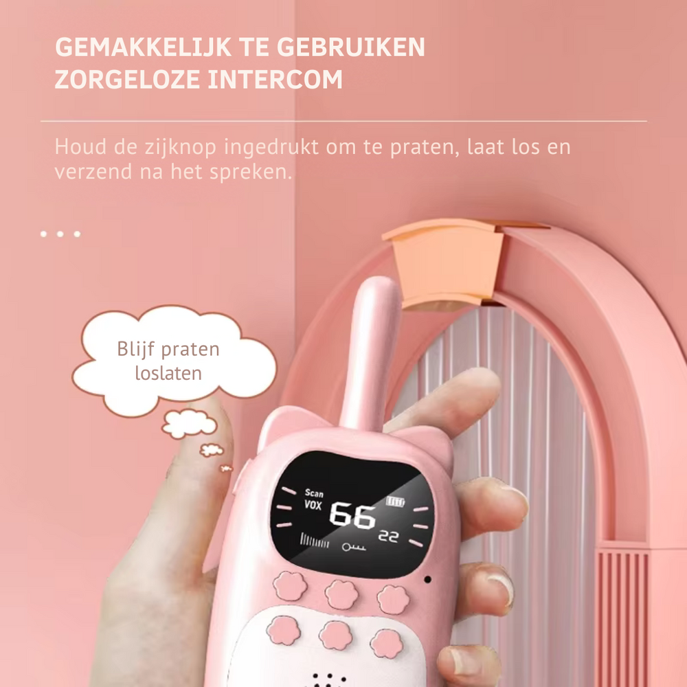 Walkie Talkies voor Kinderen – Oplaadbare Set met Bereik tot 3 km