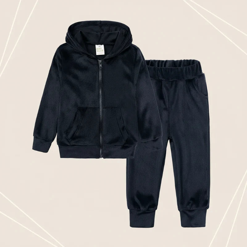CozyTrail Kids Velvet Tracksuit – Warm & Comfortable Training Set for Children