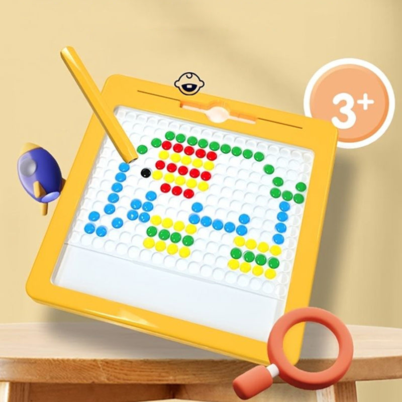 Magnetisch Tekenbord voor Kinderen – Groot Educatief Tekenspel met Stylus en Patroonkaarten