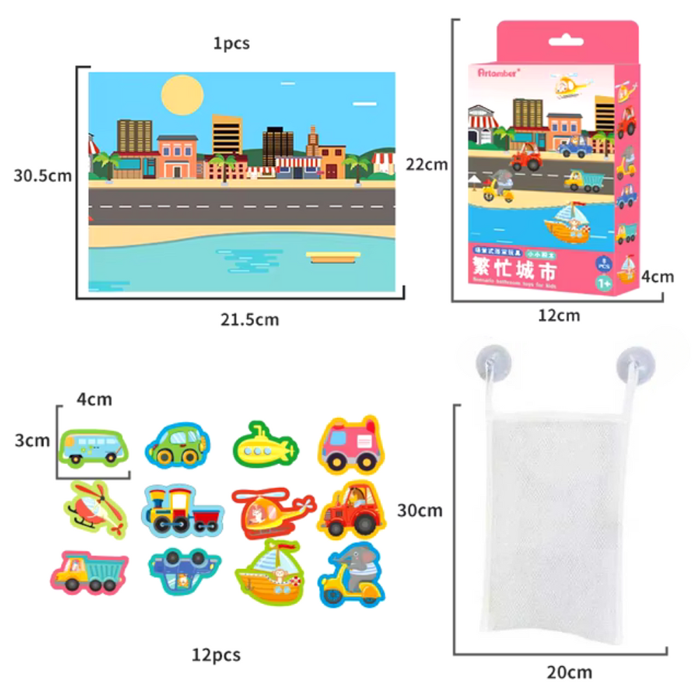 Badpuzzel Dieren voor Baby & Peuter – Foam Badspeelgoed Educatief & Drijvend – AquaBeestjes Set (20 stuks)