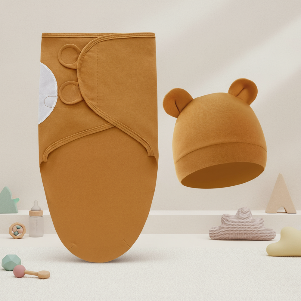 CalmiNest Baby Cocoon Swaddle – Ademend Katoenen Inbakerdeken voor Pasgeborenen – Warm & Veilig Slapen