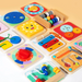 Magnetisch busy board Montessori van hout – keuze uit 12 activiteiten, compact | activiteitenbord