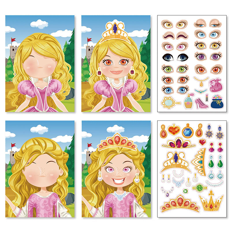 Prinsessen Dress-Up Stickers voor Kinderen – Creatieve Outfits & DIY Kledingstickers