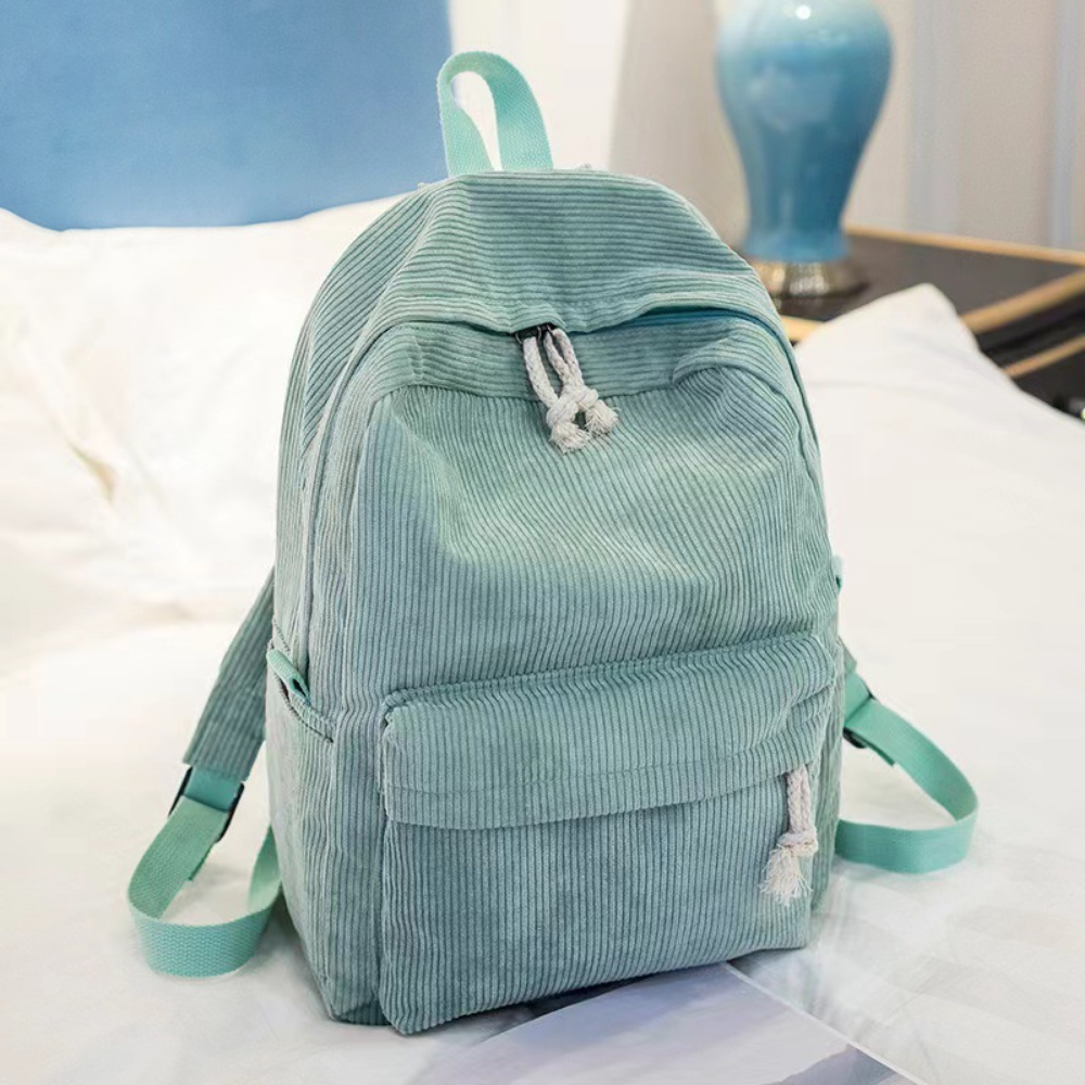 Corduroy rugzak voor school en dagelijks gebruik