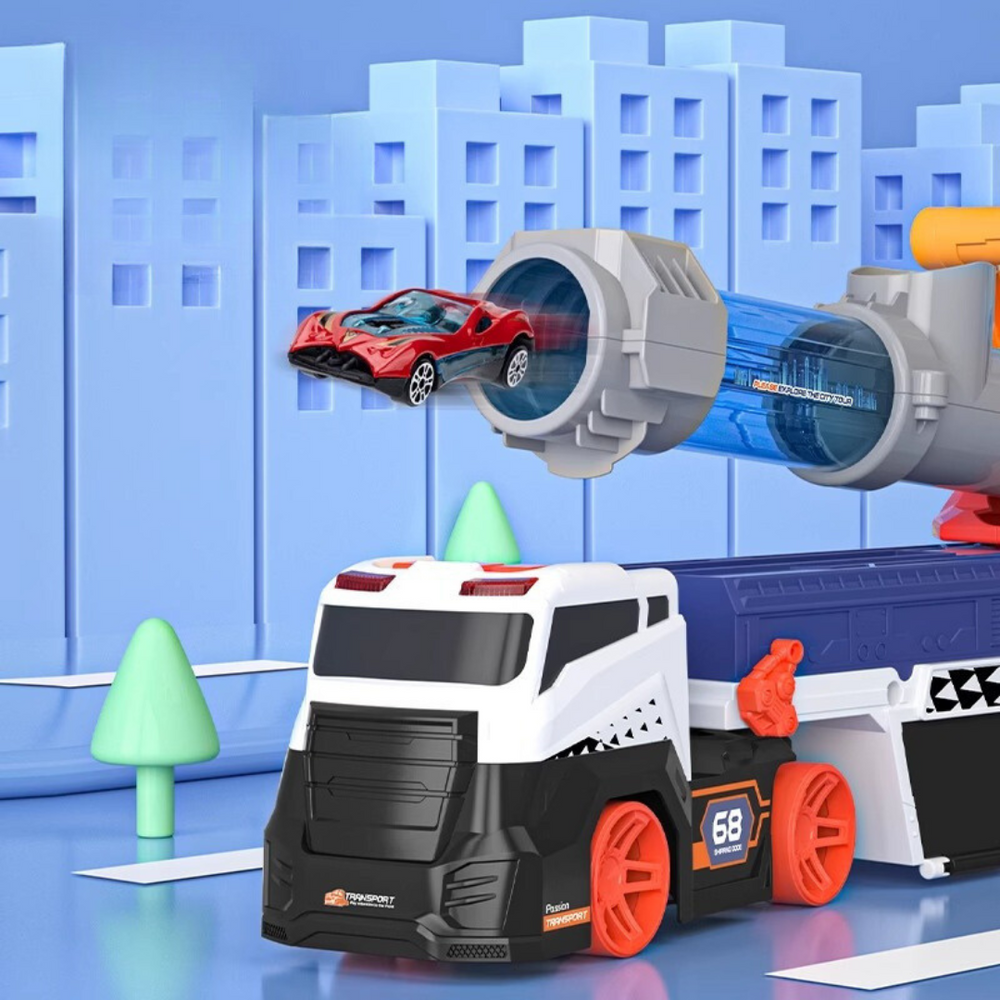 Speelgoed Launch Truck met Raceauto – Schieten, Racen & Spelen voor Kinderen