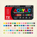 Acrylmarkers met flexibele penseelpunt voor glas, keramiek, steen, hout en papier, sneldrogende inkt op waterbasis