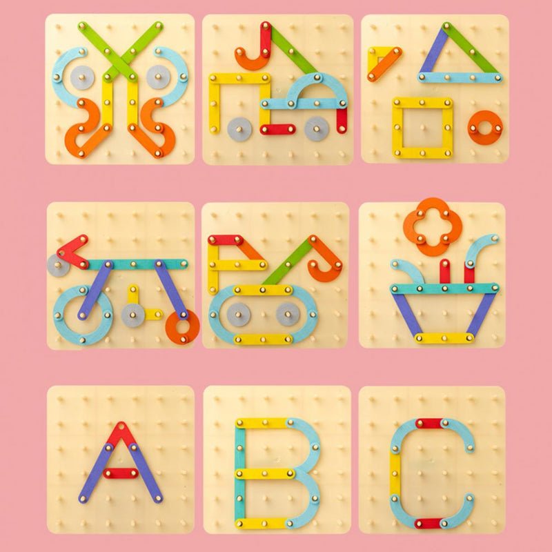 BrainShapes Builder – Educatieve Houten Puzzel voor Kinderen | Creatief & Leerzaam Spel