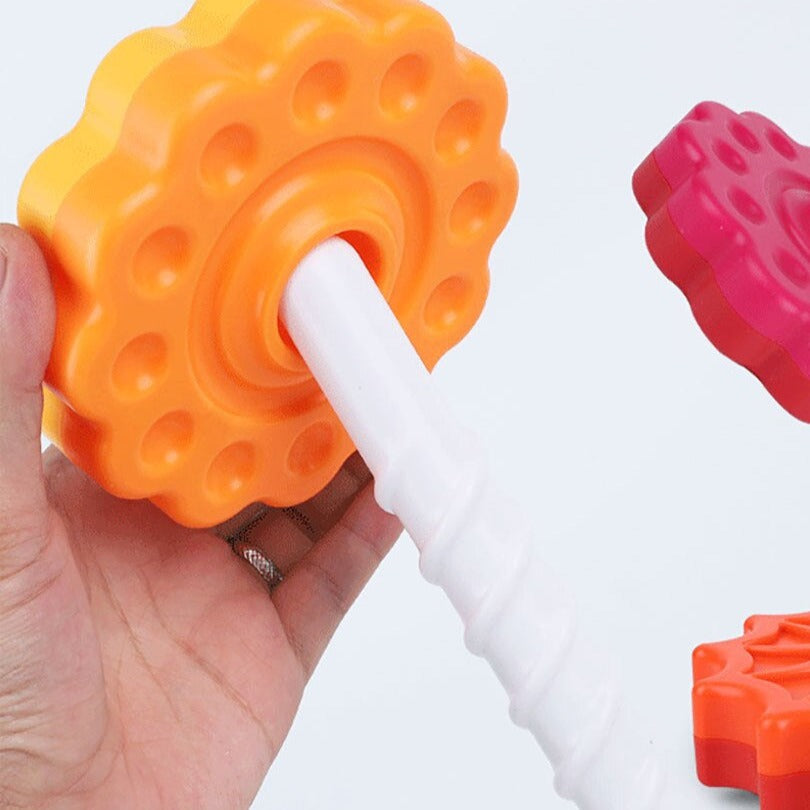Rotating Tower™ Kleurrijke Stapeltoren – Educatief Speelgoed voor Baby’s & Peuters (1+)