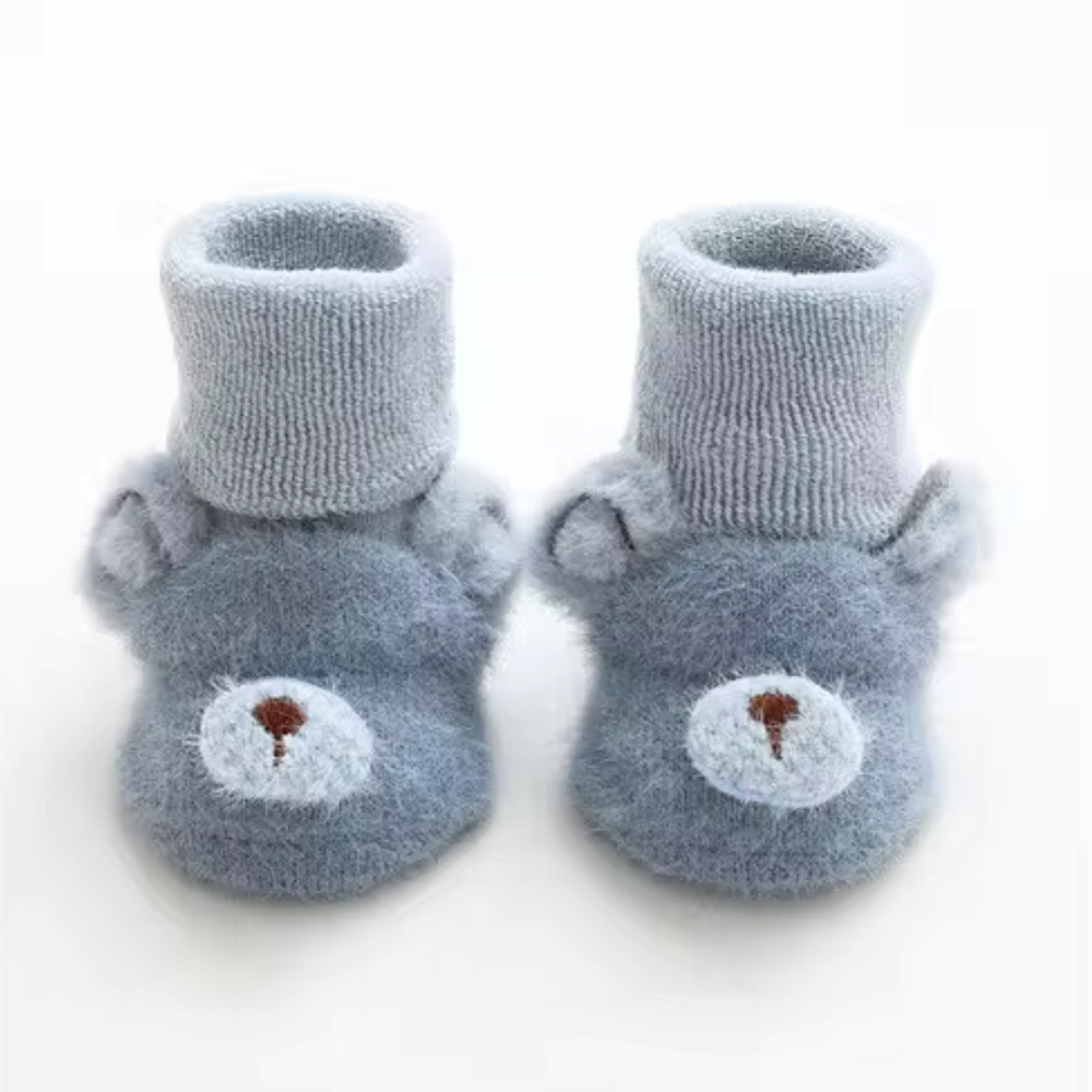 Cozy Bear Baby Sokjes – Warme Antislip Sokjes voor Baby’s en Dreumesen, Perfect voor Eerste Stapjes en Winterdagen