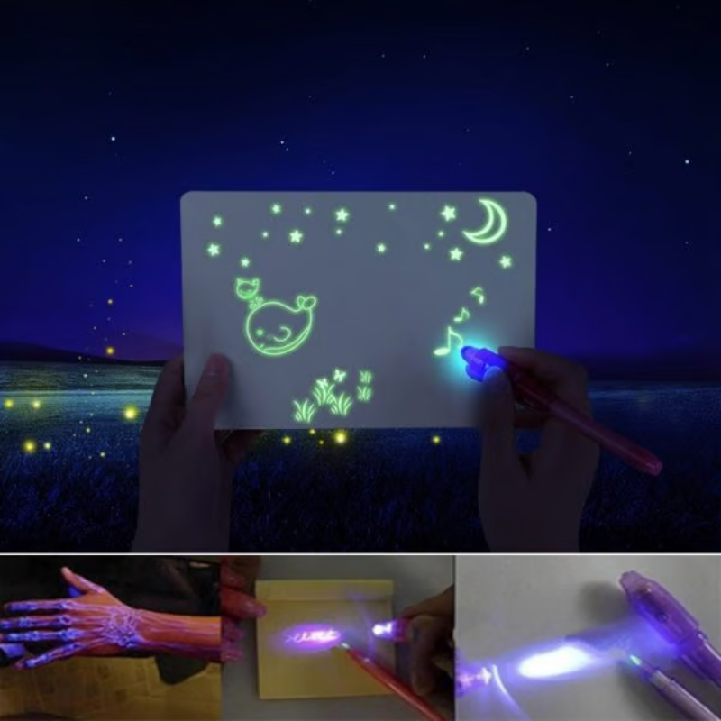 Kidvanta Play LumiDraw Tekentablet voor Kinderen – Herbruikbaar Educatief Tekenbord vanaf 2 Jaar