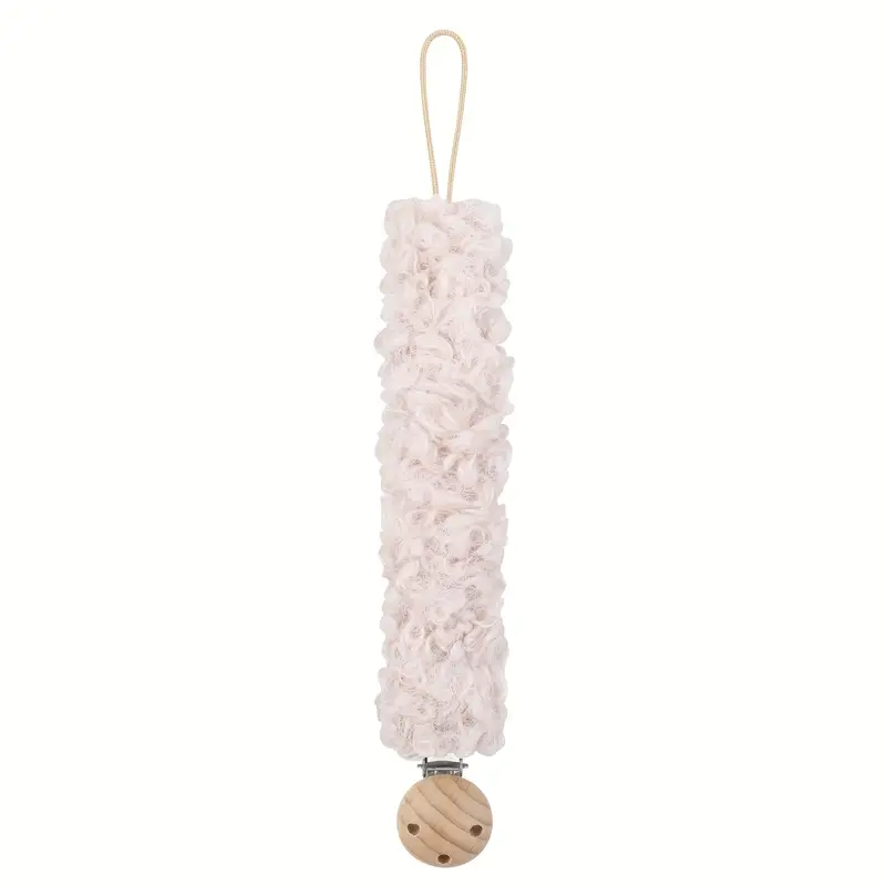 Cozy Teddy Speenkoord – Veilig, Pluche Baby Speenhouder met Houten Clip voor Peuters