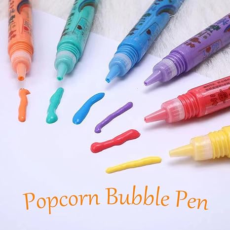3D MagicDraw Pennen – Puffy Kleurpennen voor Kinderen & Creatief Kunstwerk – Driedimensionaal Tekenen op Papier, Glas & Karton