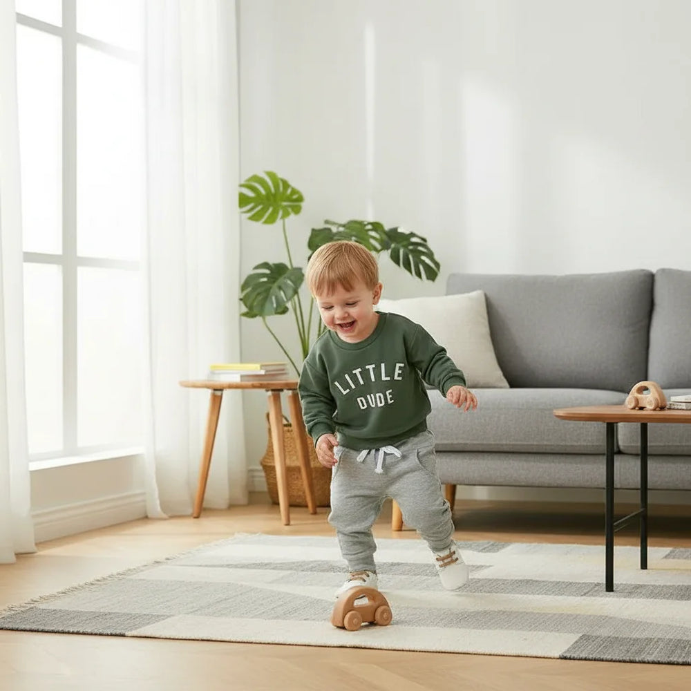 Herfst Kinderoutfit Jongens – Comfortabele Sweater & Broek Set 0-8 Jaar