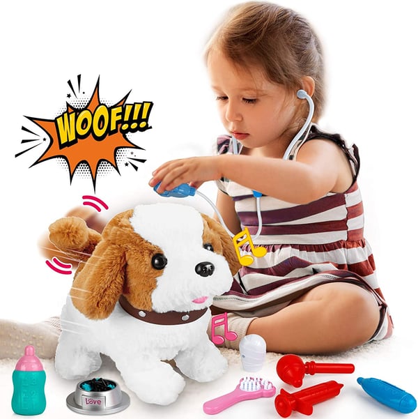 Interactieve Speelgoed Hond – Bewegende Knuffel Hond met Geluid