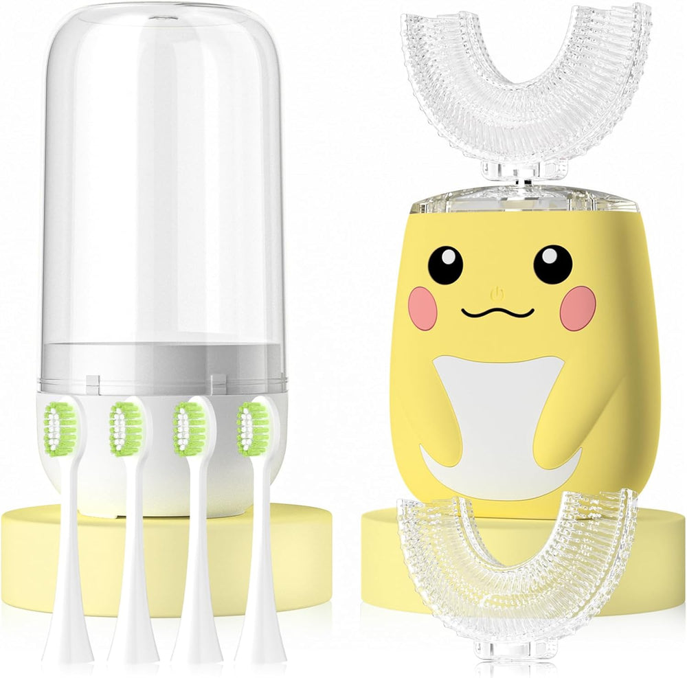 Elektrische Kinder Tandenborstel met 360° U-Borstel | SparkleStep Kids SonicBrush – Zacht, Waterdicht en Met 6 Poetsstanden