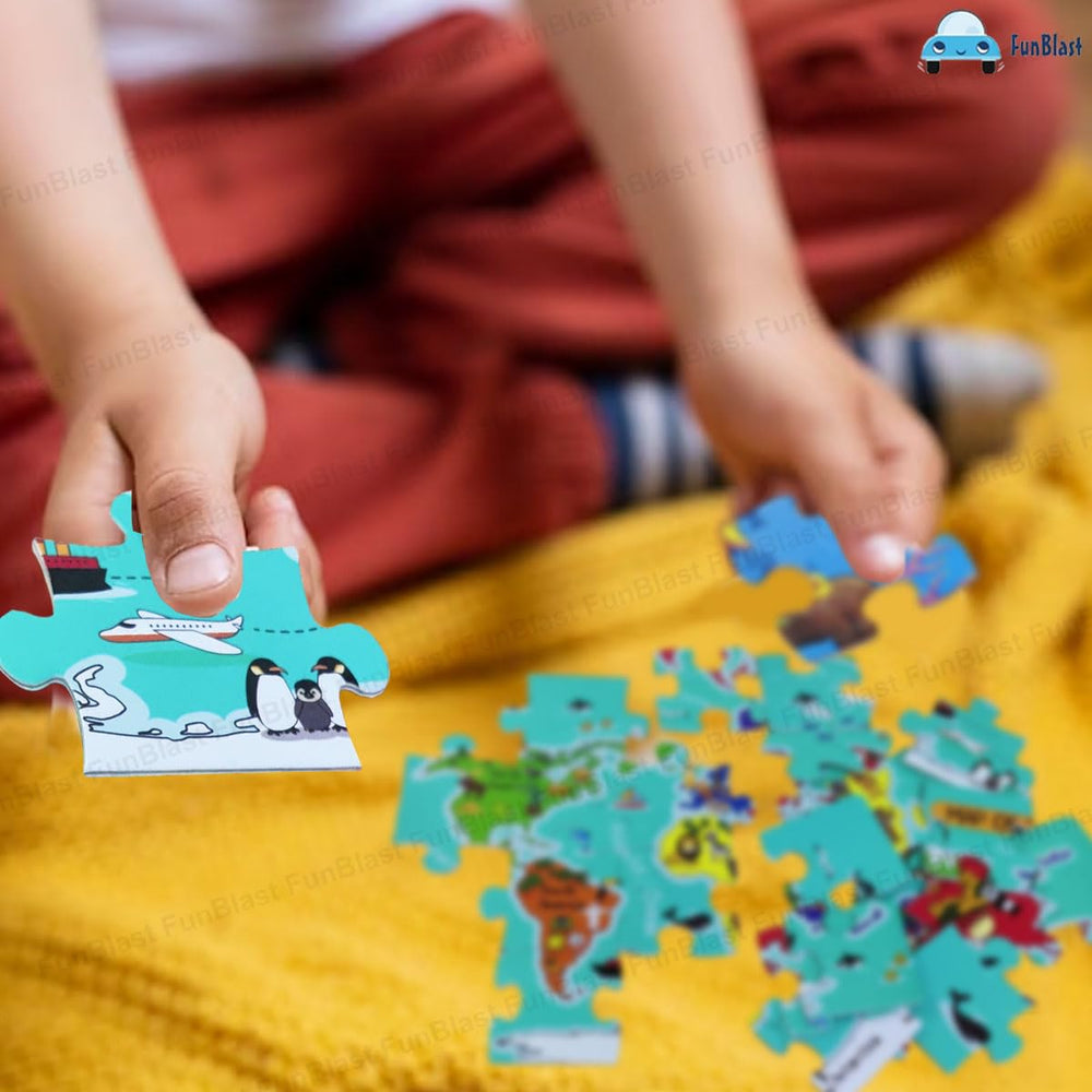 Houten Wereldkaart Puzzel – Educatief Kinder Speelgoed 30 Stuks (3+ Jaar)