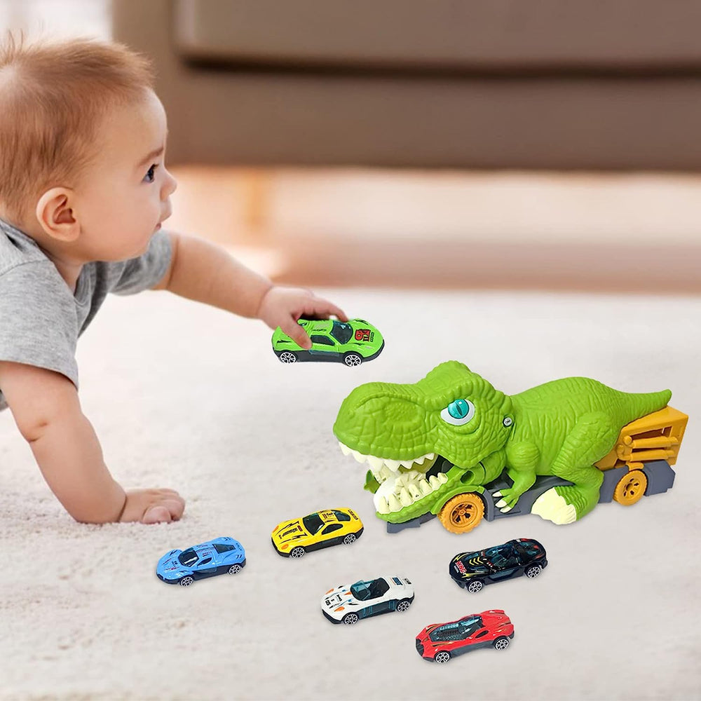DinoRacer Avontuur Set – Interactief Speelgoed met Dinosaurussen en Mini-auto’s voor Kinderen 3+ – Creatief, Educatief & Duurzaam