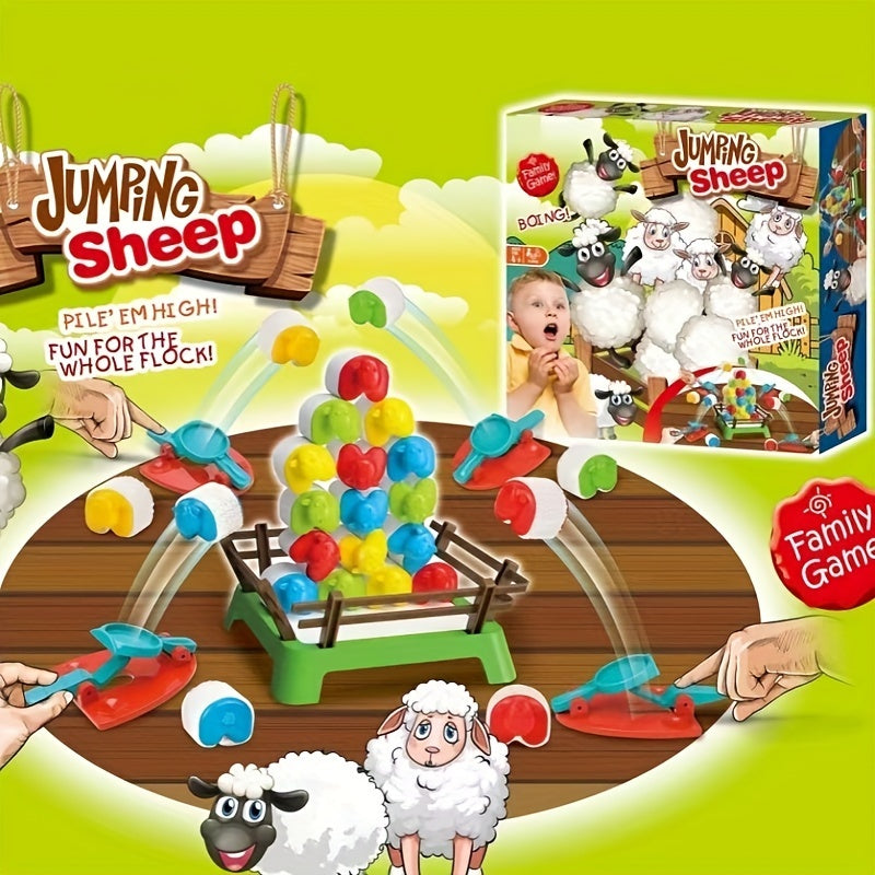 Springende schapen bordspel met kleurrijke schaapjes