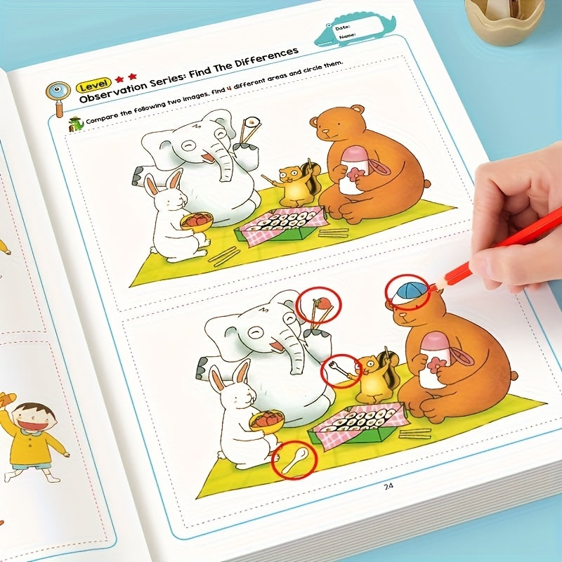 Zoek de Verschillen Activiteitenboek – 2-Pack Educatief Puzzelboek voor Kinderen