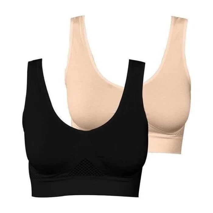 Beugelloze bh met lift-effect van ademend nylon – zonder haakjes, ventilatiezones | comfortbh