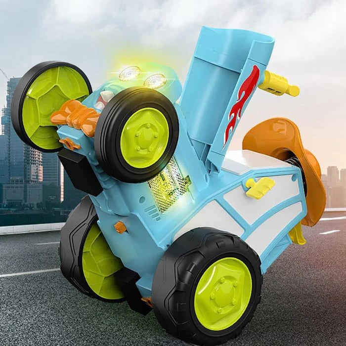 TurboTwist Stuntwagen – Radiografisch Bestuurbaar met Lichteffecten & Muziek – 360° Flips en Dansende Bewegingen