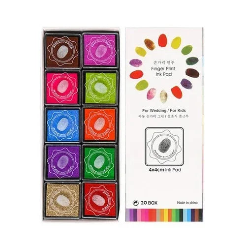 Artilo Vingerverf en Stempelset voor Kinderen – Complete Creatieve Set met 20 Kleuren Inkt